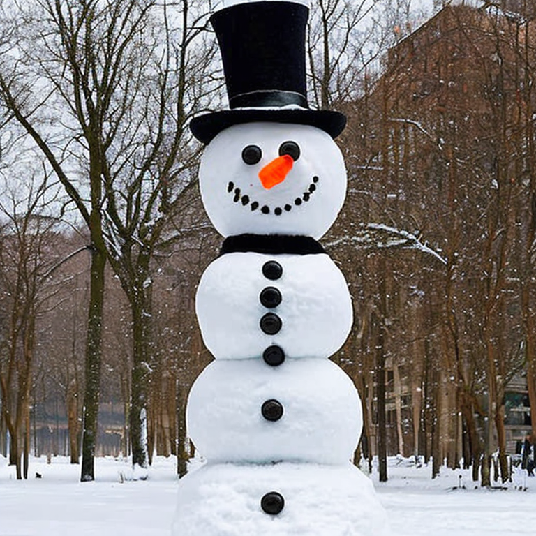 snowman building